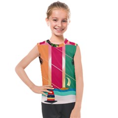 Beach Summer Wallpaper Kids  Mesh Tank Top by Ravend