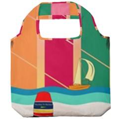 Beach Summer Wallpaper Foldable Grocery Recycle Bag by Ravend