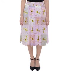 Giraffe Pattern Art Background Classic Midi Skirt by Ravend