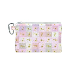 Giraffe Pattern Art Background Canvas Cosmetic Bag (small) by Ravend