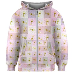 Giraffe Pattern Art Background Kids  Zipper Hoodie Without Drawstring by Ravend