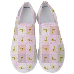 Giraffe Pattern Art Background Men s Slip On Sneakers by Ravend