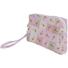 Giraffe Pattern Art Background Wristlet Pouch Bag (small) by Ravend