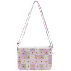 Giraffe Pattern Art Background Double Gusset Crossbody Bag by Ravend