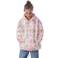 Giraffe Pattern Art Background Kids  Oversized Hoodie by Ravend