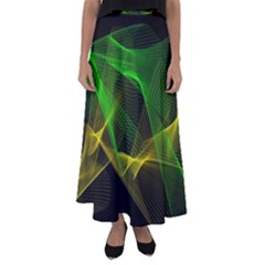 Abstract Pattern Hd Wallpaper Background Flared Maxi Skirt by Ravend