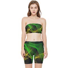 Abstract Pattern Hd Wallpaper Background Stretch Shorts And Tube Top Set by Ravend