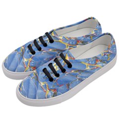 Art Marble Stone Rock Pattern Design Wallpaper Women s Classic Low Top Sneakers by Ravend