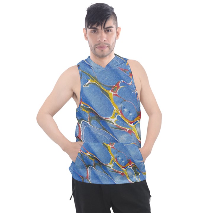 Art Marble Stone Rock Pattern Design Wallpaper Men s Sleeveless Hoodie