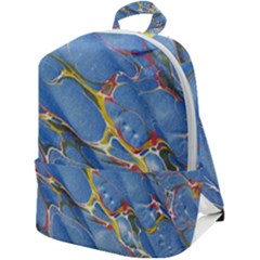 Art Marble Stone Rock Pattern Design Wallpaper Zip Up Backpack by Ravend