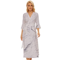 Marble Background Marble Pattern Midsummer Wrap Dress by Ravend