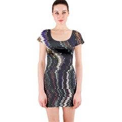 Texture Abstract Background Wallpaper Short Sleeve Bodycon Dress by Ravend