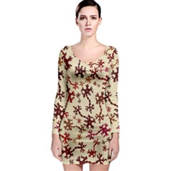 Neuron Nerve Cell Neurology Long Sleeve Bodycon Dress by Ravend