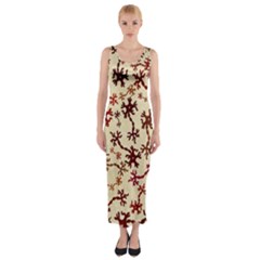 Neuron Nerve Cell Neurology Fitted Maxi Dress by Ravend