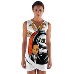 Halloween Wrap Front Bodycon Dress by Sparkle