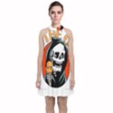 Halloween Velvet Halter Neckline Dress  View1