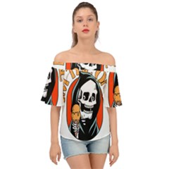 Halloween Off Shoulder Short Sleeve Top by Sparkle