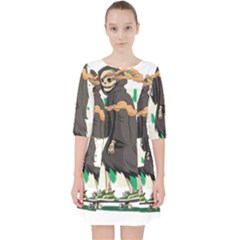 Halloween Quarter Sleeve Pocket Dress by Sparkle