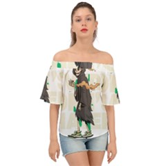 Halloween Off Shoulder Short Sleeve Top by Sparkle