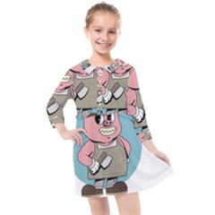 Halloween Kids  Quarter Sleeve Shirt Dress by Sparkle