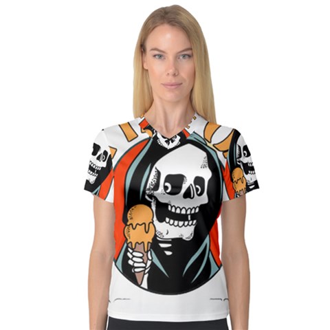 Halloween V-neck Sport Mesh Tee by Sparkle