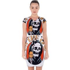 Halloween Capsleeve Drawstring Dress  by Sparkle