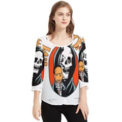 Halloween Chiffon Quarter Sleeve Blouse by Sparkle