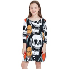 Halloween Kids  Quarter Sleeve Skater Dress by Sparkle