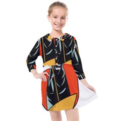 Halloween Kids  Quarter Sleeve Shirt Dress by Sparkle