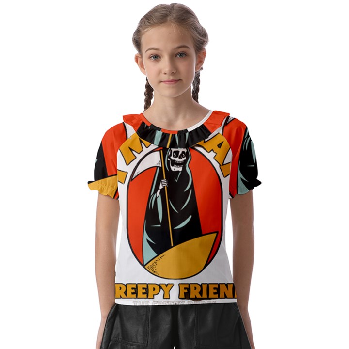 Halloween Kids  Frill Chiffon Blouse