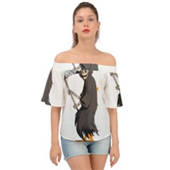 Halloween Off Shoulder Short Sleeve Top by Sparkle