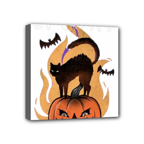 Halloween Mini Canvas 4  X 4  (stretched) by Sparkle