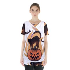 Halloween Skirt Hem Sports Top by Sparkle