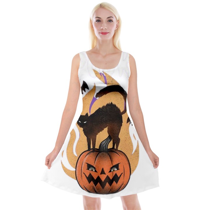 Halloween Reversible Velvet Sleeveless Dress