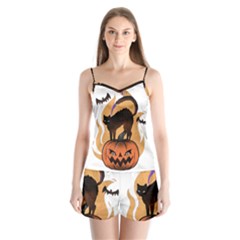 Halloween Satin Pajamas Set