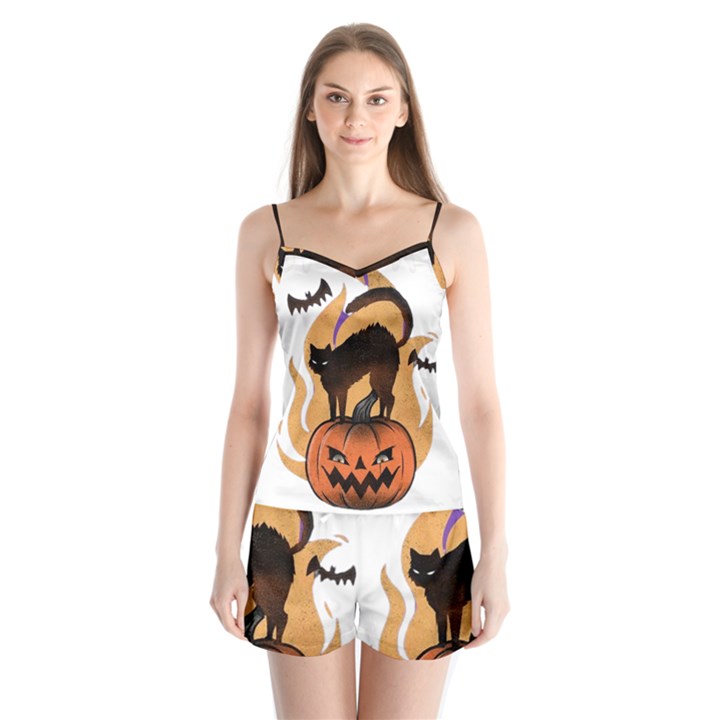 Halloween Satin Pajamas Set