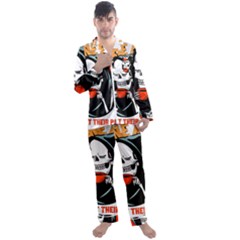 Halloween Men s Long Sleeve Satin Pajamas Set by Sparkle