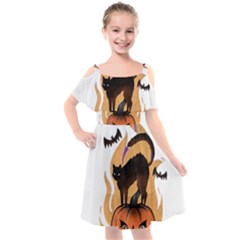 Halloween Kids  Cut Out Shoulders Chiffon Dress by Sparkle