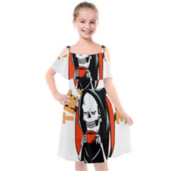 Halloween Kids  Cut Out Shoulders Chiffon Dress by Sparkle