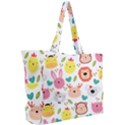 Cute Animals Cartoon Seamless Background Simple Shoulder Bag View2