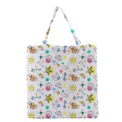 Summer Pattern Colorful Drawing Doodle Grocery Tote Bag by danenraven