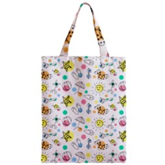 Summer Pattern Colorful Drawing Doodle Zipper Classic Tote Bag by danenraven