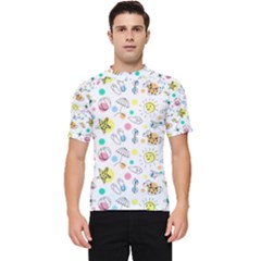 Summer Pattern Colorful Drawing Doodle Men s Short Sleeve Rash Guard by danenraven