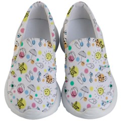 Summer Pattern Colorful Drawing Doodle Kids Lightweight Slip Ons by danenraven