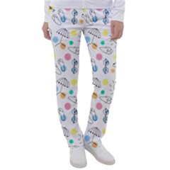 Summer Pattern Colorful Drawing Doodle Women s Casual Pants by danenraven