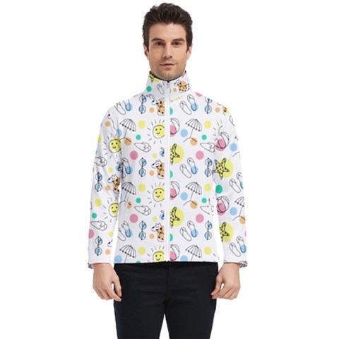 Summer Pattern Colorful Drawing Doodle Men s Bomber Jacket by danenraven