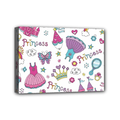 Princess Element Background Material Mini Canvas 7  X 5  (stretched) by danenraven