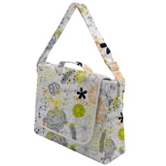 Doodle Flowers Hand Drawing Pattern Box Up Messenger Bag by danenraven