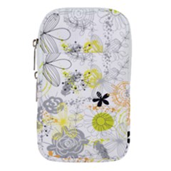 Doodle Flowers Hand Drawing Pattern Waist Pouch (large) by danenraven