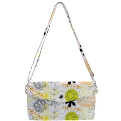 Doodle Flowers Hand Drawing Pattern Removable Strap Clutch Bag by danenraven